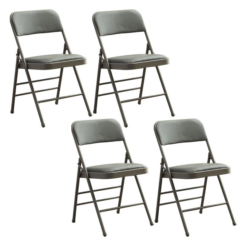 Silla lateral contemporánea, silla lateral de comedor sin brazos, plegable, de metal, con respaldo abierto