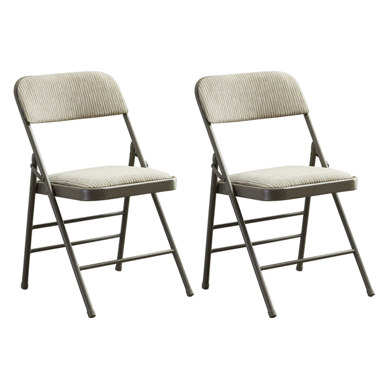 Silla lateral contemporánea, silla lateral de comedor sin brazos, plegable, de metal, con respaldo abierto