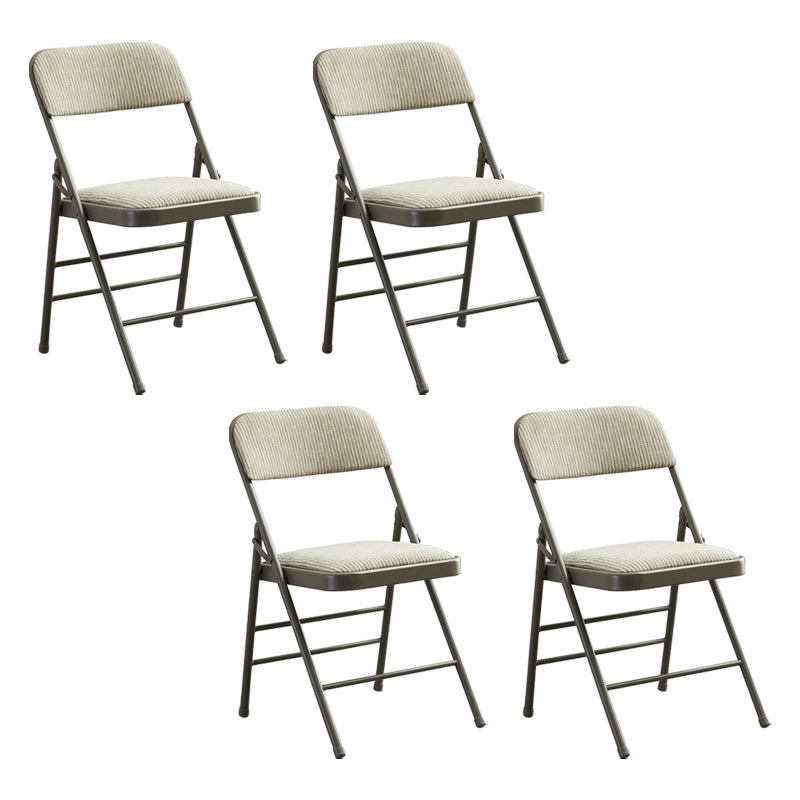 Silla lateral contemporánea, silla lateral de comedor sin brazos, plegable, de metal, con respaldo abierto