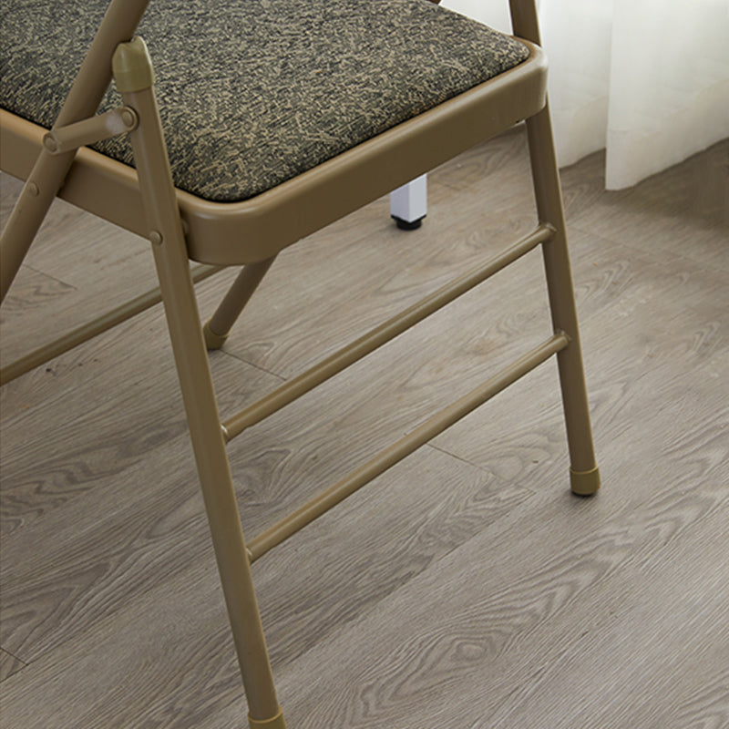 Silla lateral contemporánea, silla lateral de comedor sin brazos, plegable, de metal, con respaldo abierto