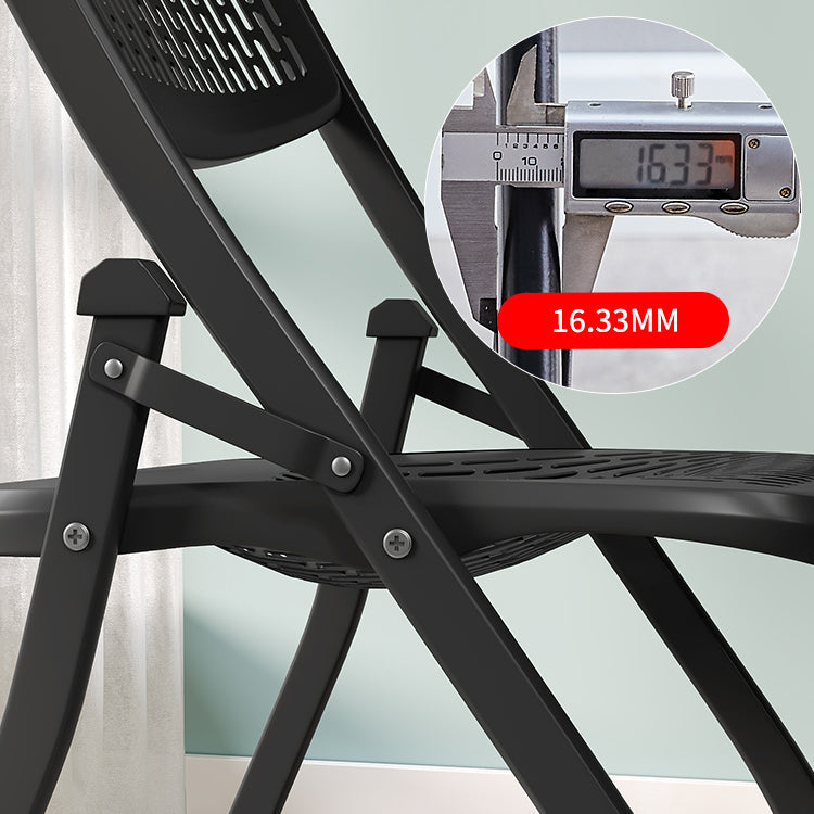 Silla moderna para interiores y exteriores, silla lateral de comedor plegable de metal con respaldo abierto para el hogar