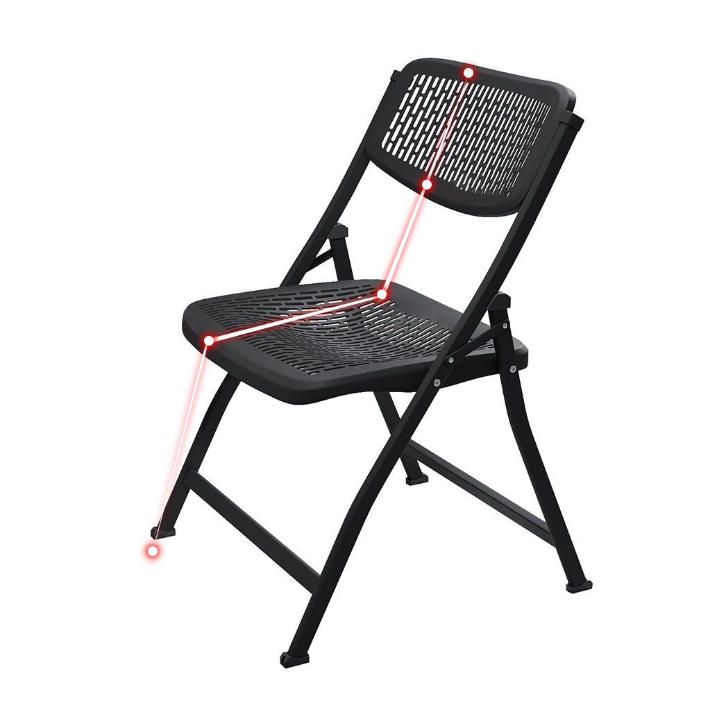 Chaise d'intérieur et d'extérieur moderne, chaise d'appoint pliante en métal à dossier ouvert, pour la maison