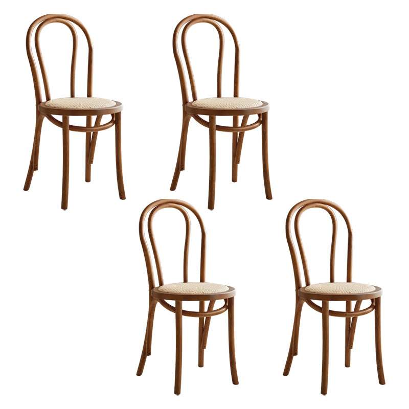 Sillas de madera de haya de estilo moderno, sillas de comedor de cocina con parte trasera Windsor