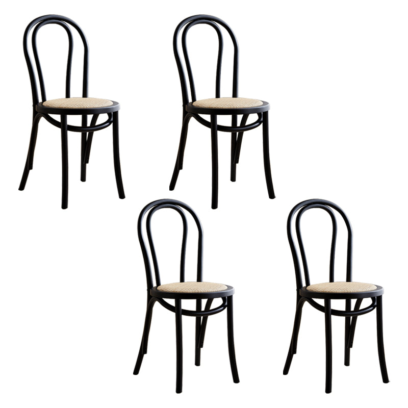 Sillas de madera de haya de estilo moderno, sillas de comedor de cocina con parte trasera Windsor