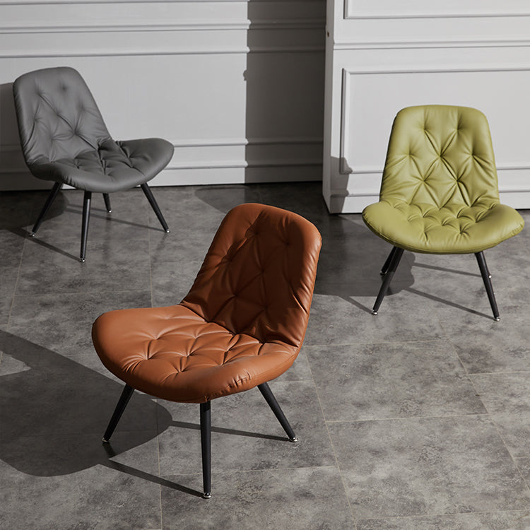 Silla moderna para interiores y exteriores, zapatilla de casa de metal, silla Parsons tapizada sin brazos