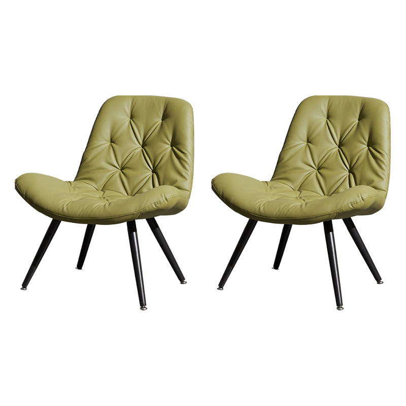 Silla moderna para interiores y exteriores, zapatilla de casa de metal, silla Parsons tapizada sin brazos