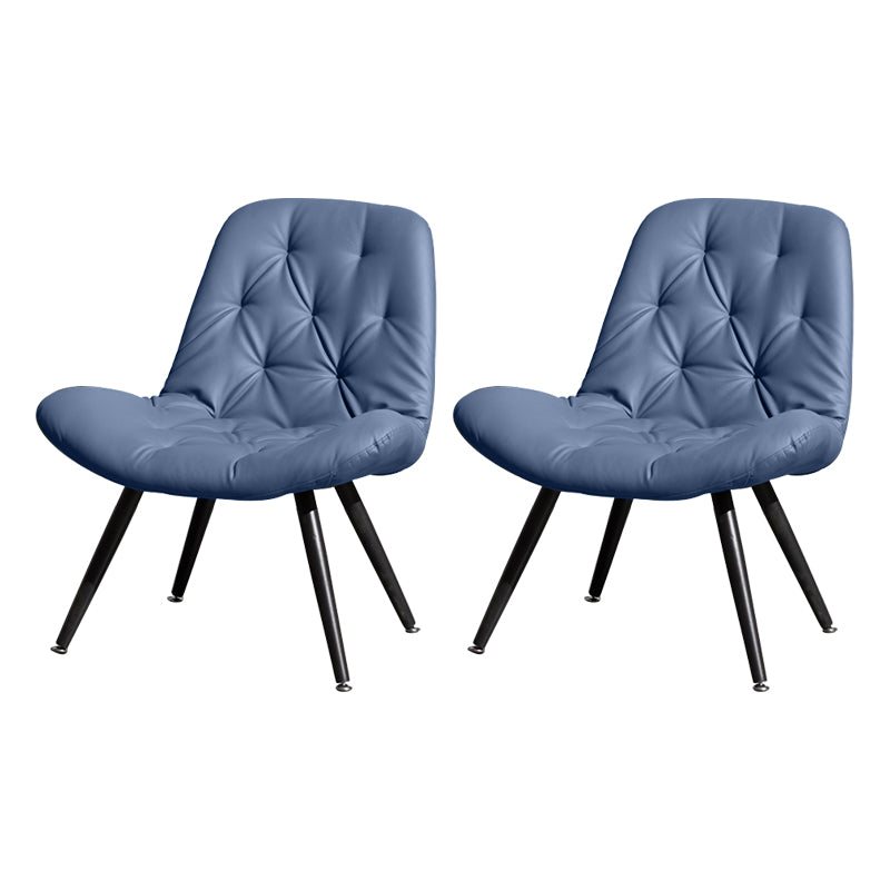 Silla moderna para interiores y exteriores, zapatilla de casa de metal, silla Parsons tapizada sin brazos