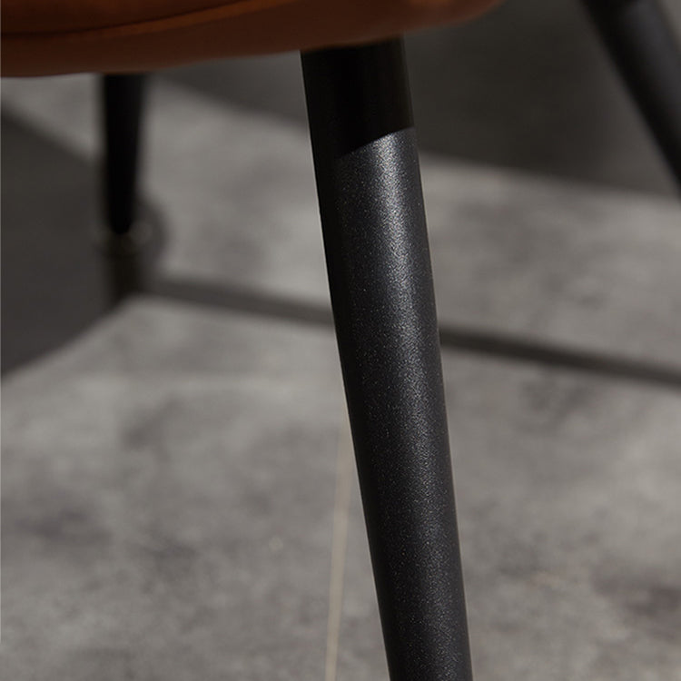 Silla moderna para interiores y exteriores, zapatilla de casa de metal, silla Parsons tapizada sin brazos