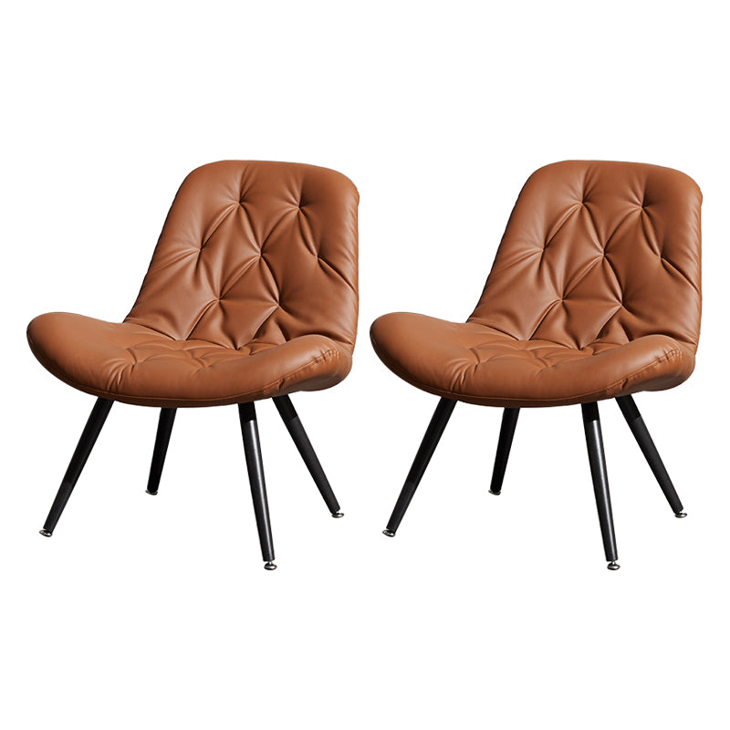 Silla moderna para interiores y exteriores, zapatilla de casa de metal, silla Parsons tapizada sin brazos