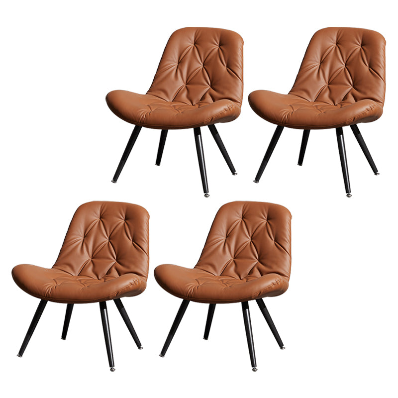 Silla moderna para interiores y exteriores, zapatilla de casa de metal, silla Parsons tapizada sin brazos