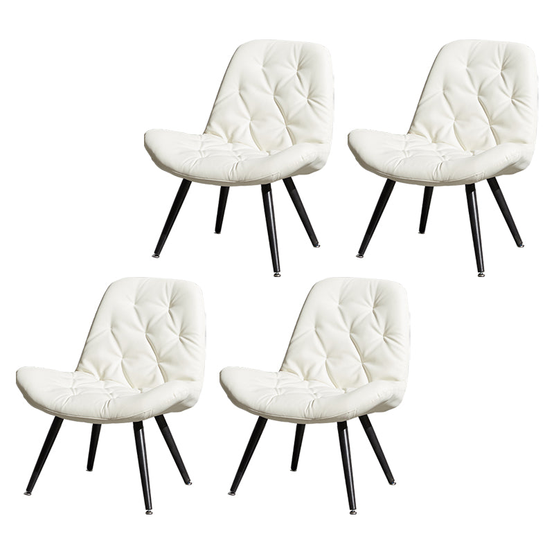 Silla moderna para interiores y exteriores, zapatilla de casa de metal, silla Parsons tapizada sin brazos