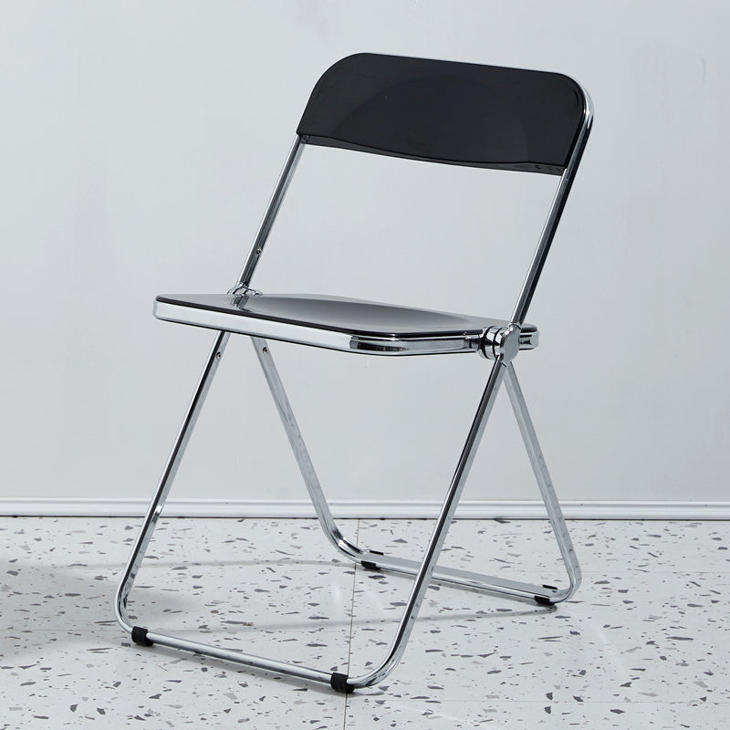 Silla lateral casera de metal contemporáneo plegable con respaldo abierto que cena la silla lateral