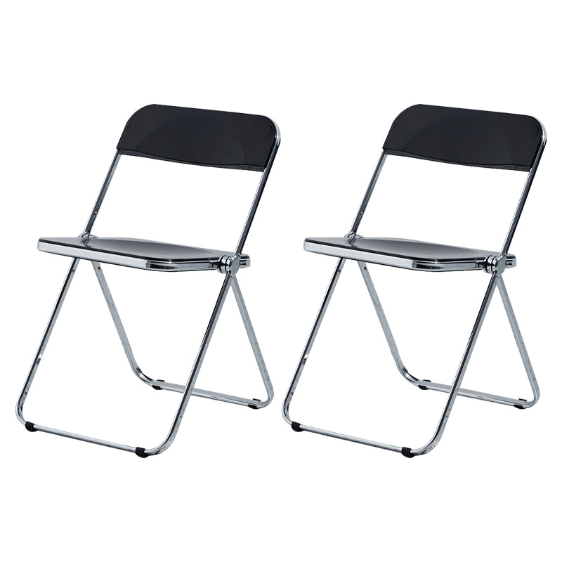 Silla lateral casera de metal contemporáneo plegable con respaldo abierto que cena la silla lateral