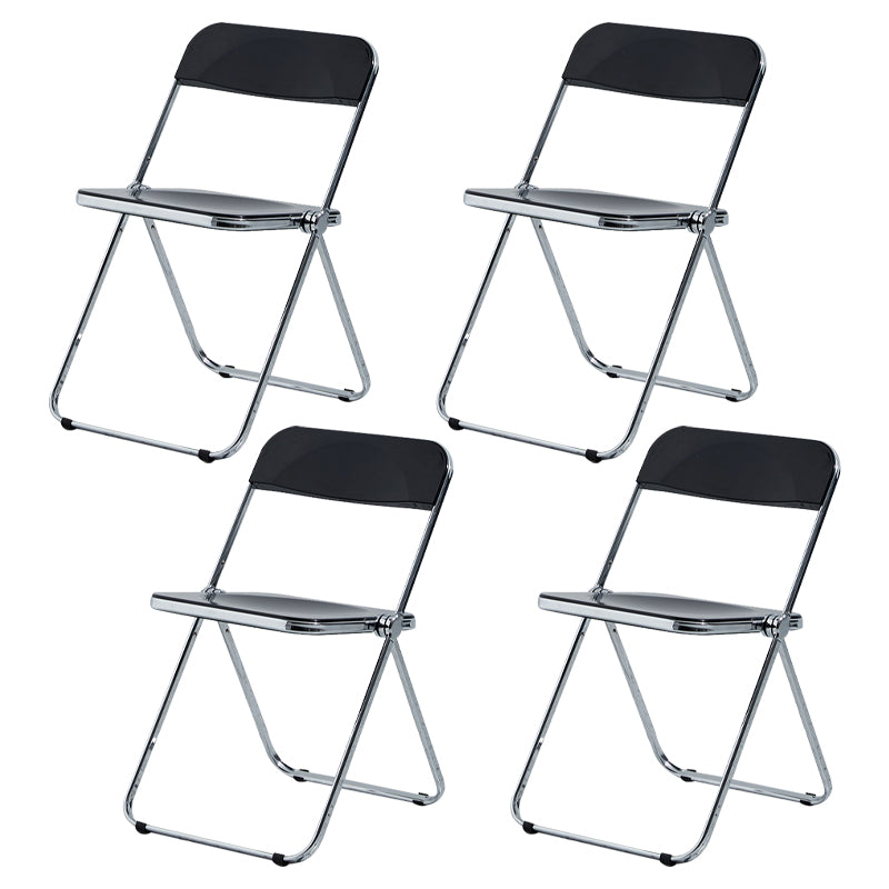 Silla lateral casera de metal contemporáneo plegable con respaldo abierto que cena la silla lateral