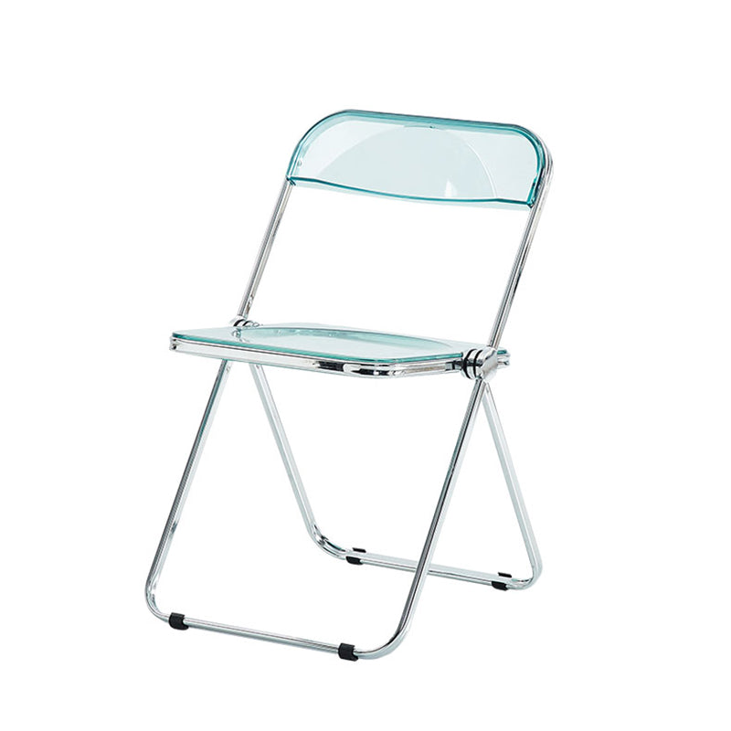 Silla lateral casera de metal contemporáneo plegable con respaldo abierto que cena la silla lateral