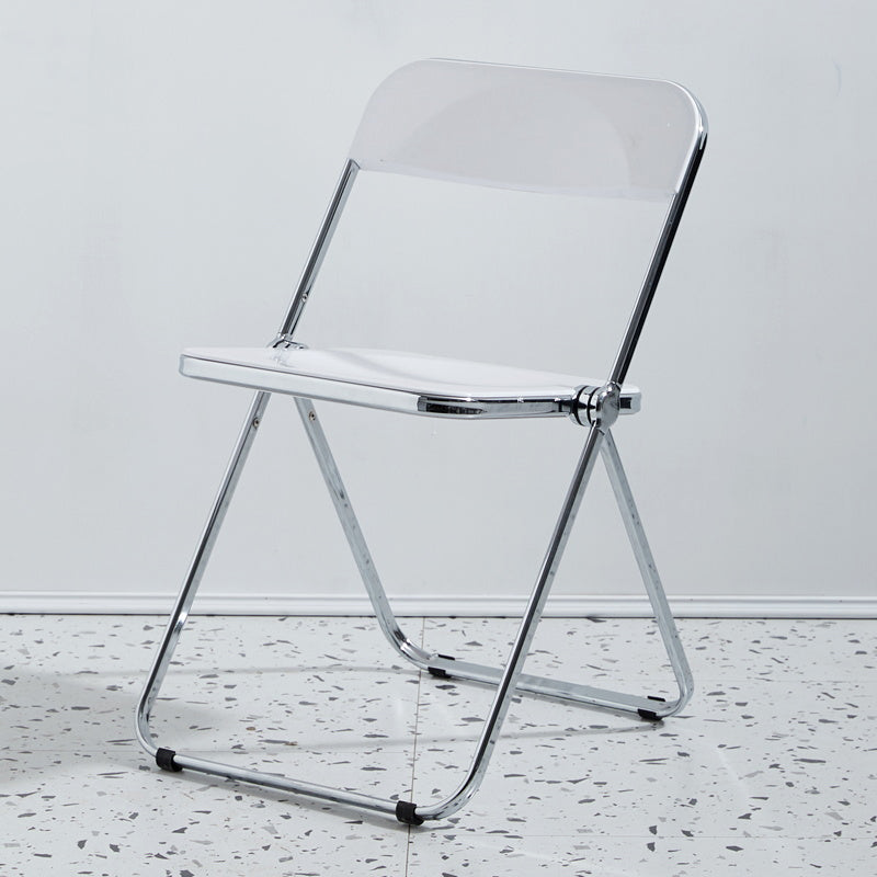 Silla lateral casera de metal contemporáneo plegable con respaldo abierto que cena la silla lateral