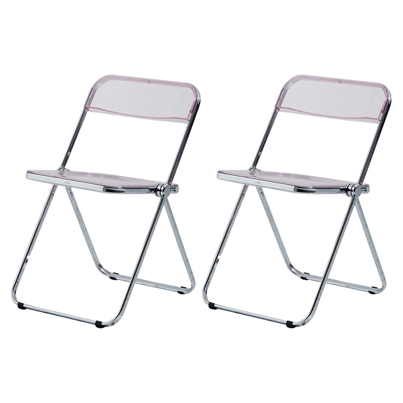 Silla lateral casera de metal contemporáneo plegable con respaldo abierto que cena la silla lateral