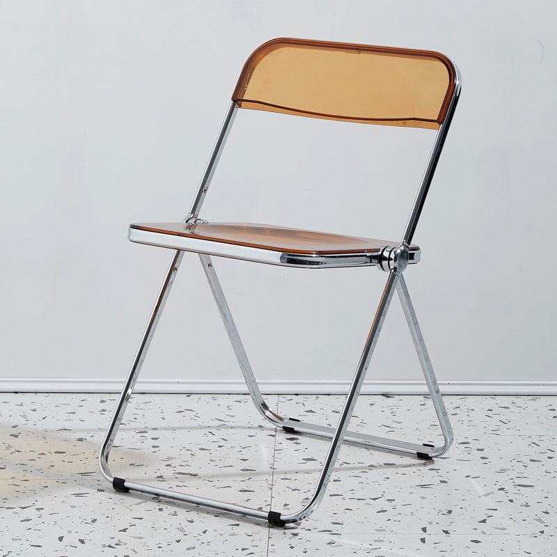 Silla lateral casera de metal contemporáneo plegable con respaldo abierto que cena la silla lateral