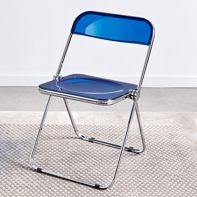 Silla lateral casera de metal contemporáneo plegable con respaldo abierto que cena la silla lateral
