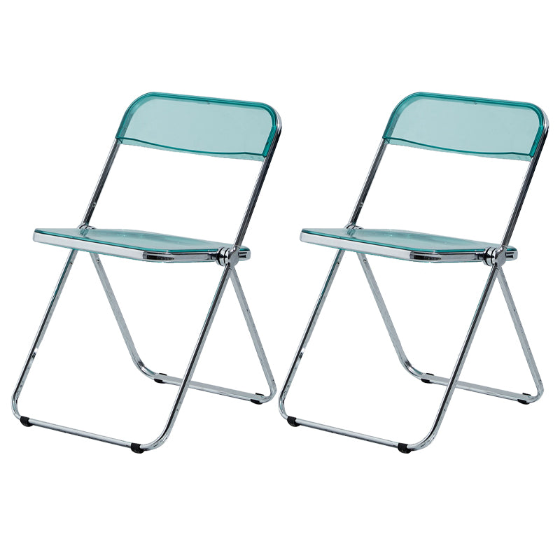 Silla lateral casera de metal contemporáneo plegable con respaldo abierto que cena la silla lateral