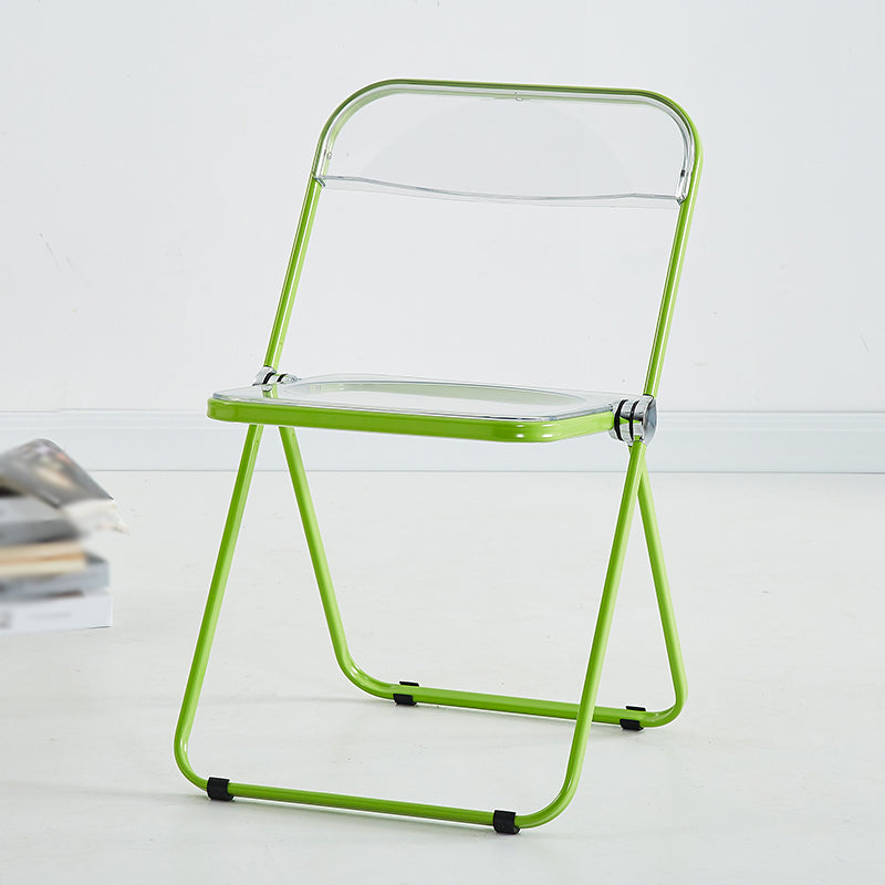Silla lateral casera de metal contemporáneo plegable con respaldo abierto que cena la silla lateral
