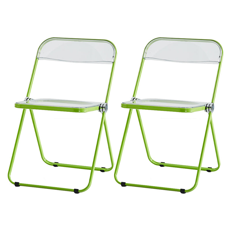 Silla lateral casera de metal contemporáneo plegable con respaldo abierto que cena la silla lateral