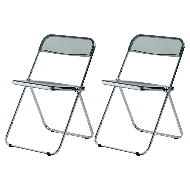 Silla lateral casera de metal contemporáneo plegable con respaldo abierto que cena la silla lateral