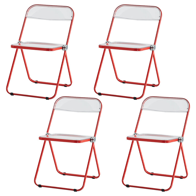 Silla lateral casera de metal contemporáneo plegable con respaldo abierto que cena la silla lateral