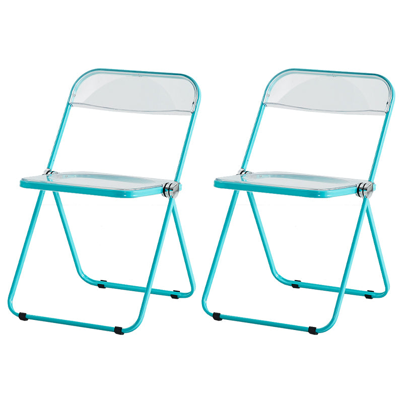 Silla lateral casera de metal contemporáneo plegable con respaldo abierto que cena la silla lateral