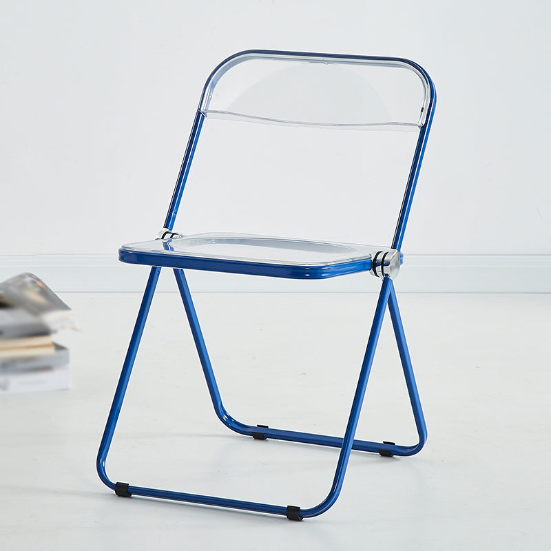 Silla lateral casera de metal contemporáneo plegable con respaldo abierto que cena la silla lateral