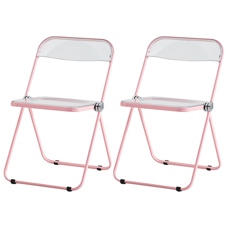 Silla lateral casera de metal contemporáneo plegable con respaldo abierto que cena la silla lateral