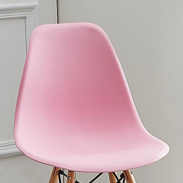 Chaise de salle à manger de style contemporain Solid Single Dining Dining Fermless Fix avec des jambes en bois