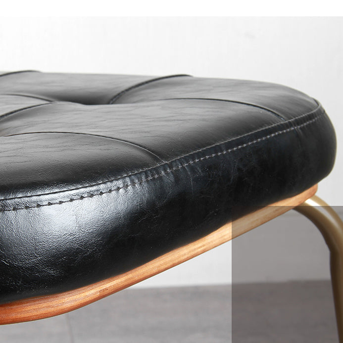 Cuir d'unité centrale de style industriel dinant des chaises ouvertes arrière dinant des chaises latérales sans bras