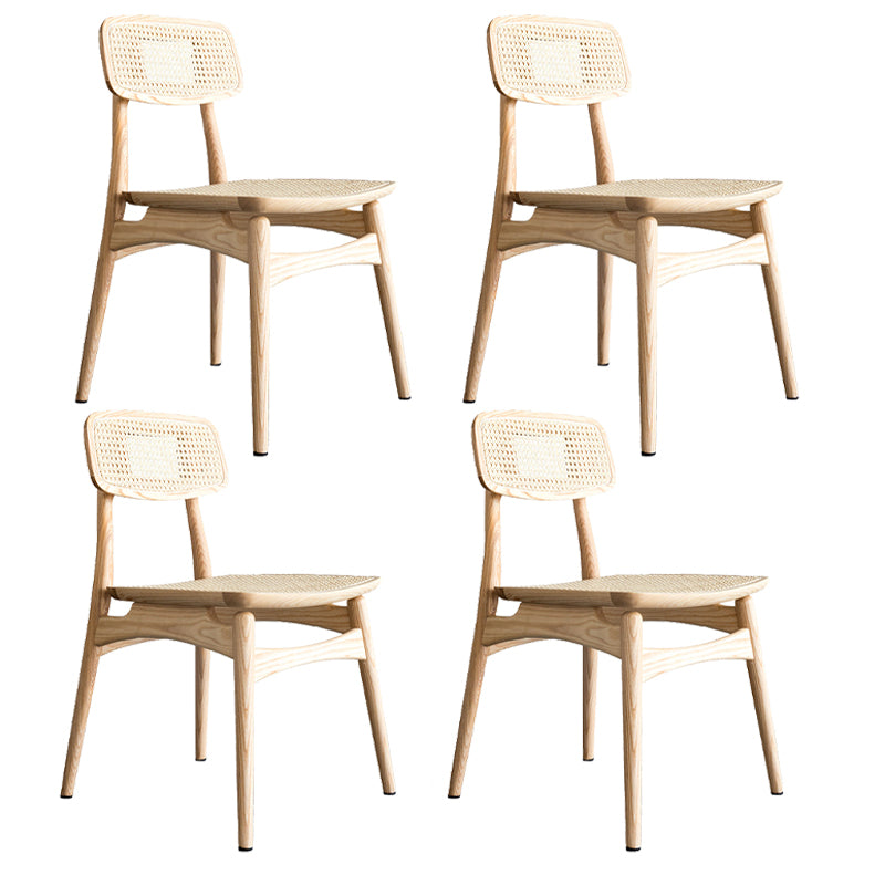 Silla de madera de roble de estilo contemporáneo, cocina, comedor, sillas laterales con respaldo abierto