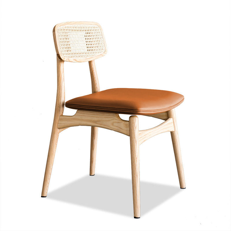 Silla de madera de roble de estilo contemporáneo, cocina, comedor, sillas laterales con respaldo abierto