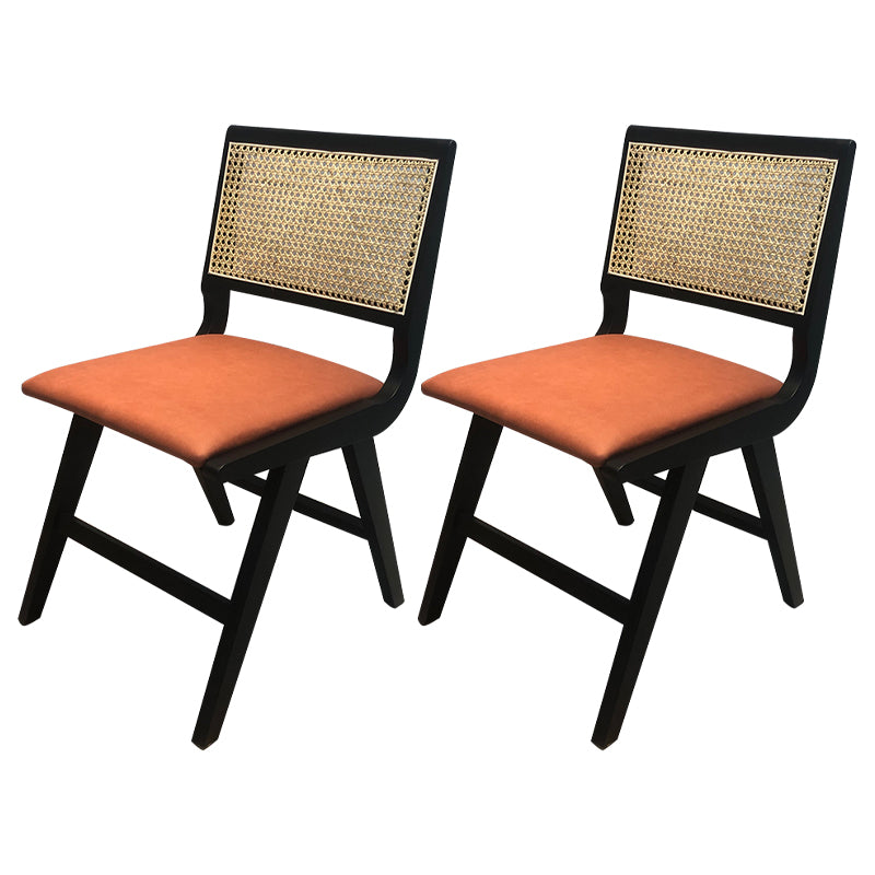 Silla de comedor de madera de estilo contemporáneo, respaldo abierto, silla lateral para cocina