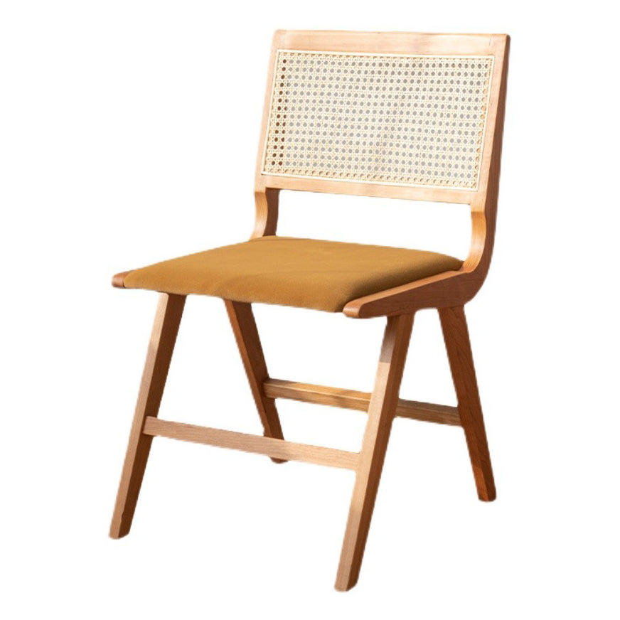 Silla de comedor de madera de estilo contemporáneo, respaldo abierto, silla lateral para cocina