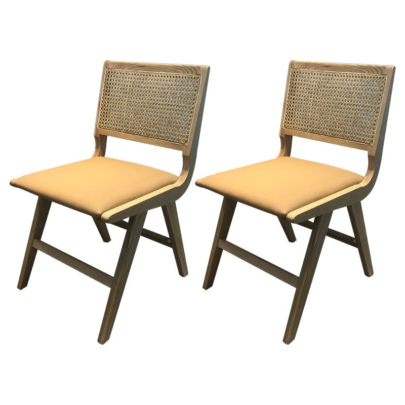 Silla de comedor de madera de estilo contemporáneo, respaldo abierto, silla lateral para cocina
