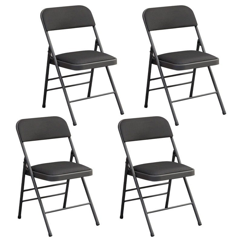 Silla de comedor de metal contemporáneo, silla lateral plegable sin brazos para el hogar, con respaldo abierto