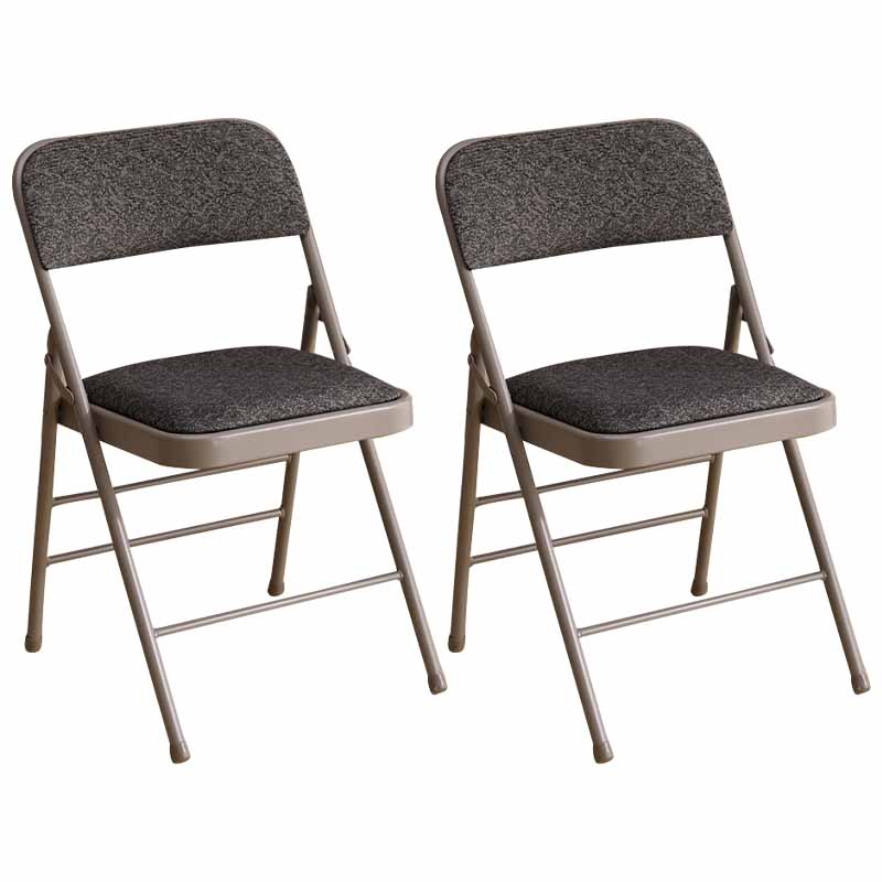 Silla de comedor de metal contemporáneo, silla lateral plegable sin brazos para el hogar, con respaldo abierto