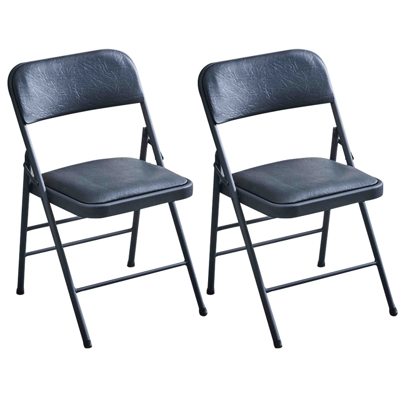 Silla de comedor de metal contemporáneo, silla lateral plegable sin brazos para el hogar, con respaldo abierto