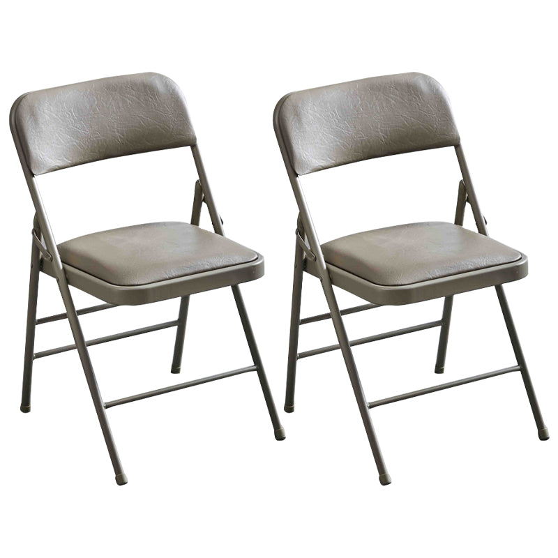 Silla de comedor de metal contemporáneo, silla lateral plegable sin brazos para el hogar, con respaldo abierto
