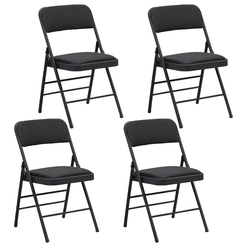 Silla de comedor de metal contemporáneo, silla lateral plegable sin brazos para el hogar, con respaldo abierto
