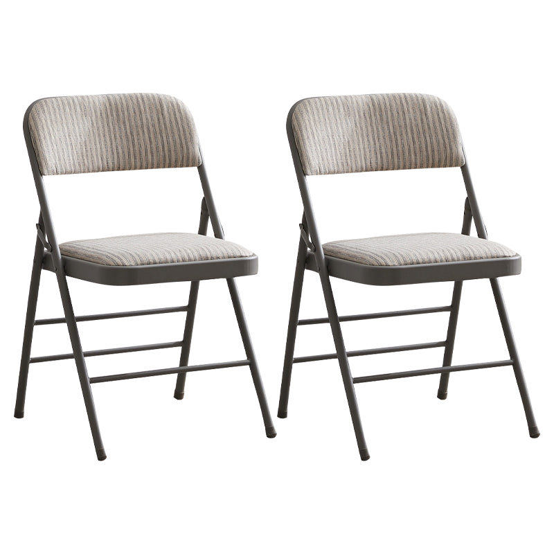 Silla de comedor de metal contemporáneo, silla lateral plegable sin brazos para el hogar, con respaldo abierto
