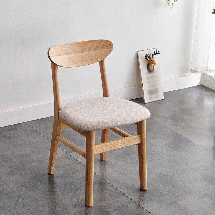 Chaises de salle à manger en bois de style contemporain, chaise d'appoint à dossier ouvert pour cuisine (Ensemble de 2)