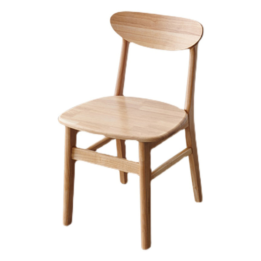 Chaises de salle à manger en bois de style contemporain, chaise d'appoint à dossier ouvert pour cuisine (Ensemble de 2)