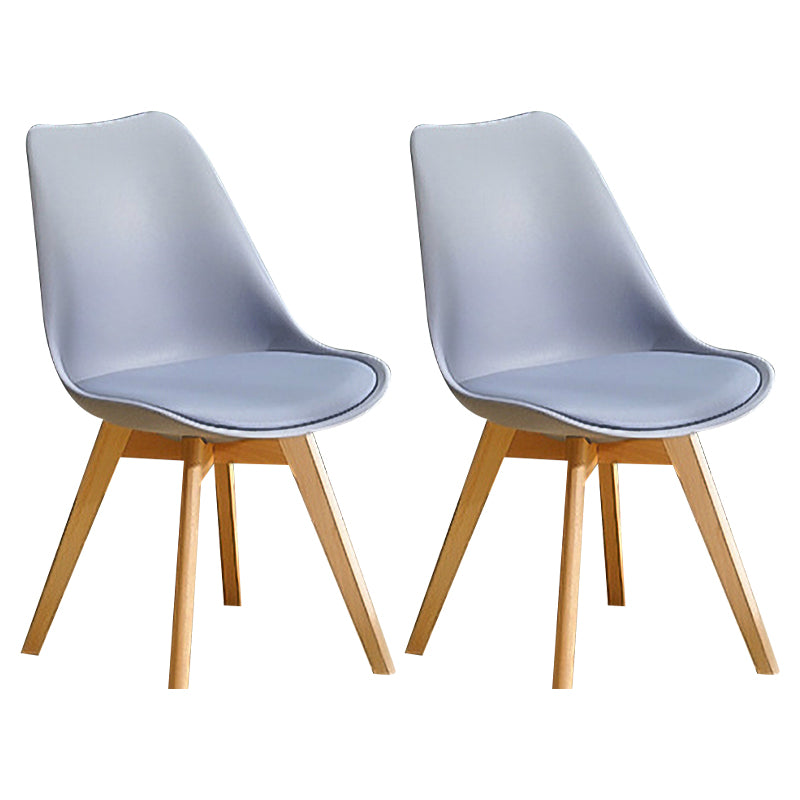 Zeitgenössischer Stil Esszimmerstuhl fest Armless Stühle mit hölzernen Beinen