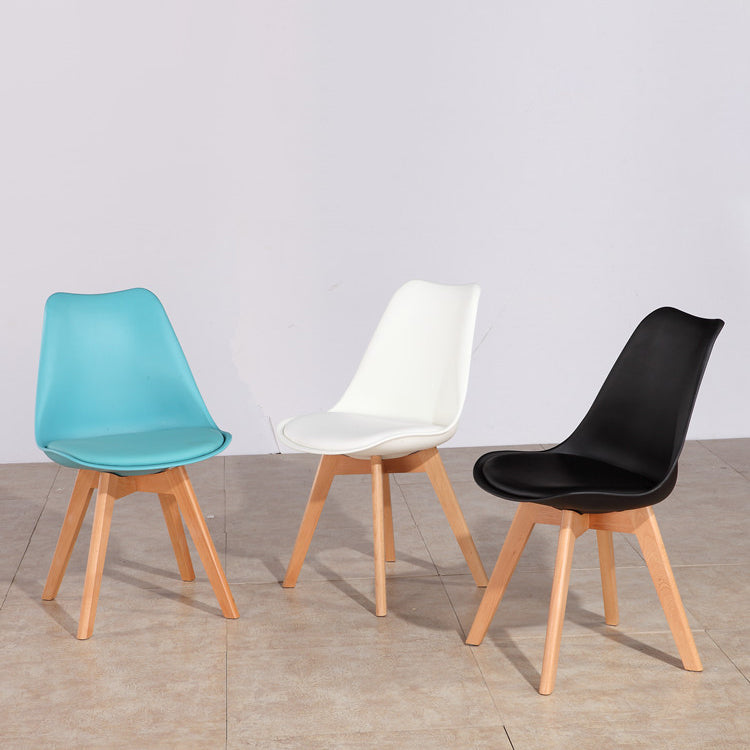 Zeitgenössischer Stil Esszimmerstuhl fest Armless Stühle mit hölzernen Beinen