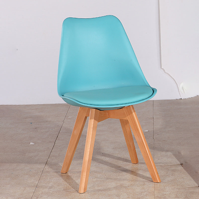 Zeitgenössischer Stil Esszimmerstuhl fest Armless Stühle mit hölzernen Beinen