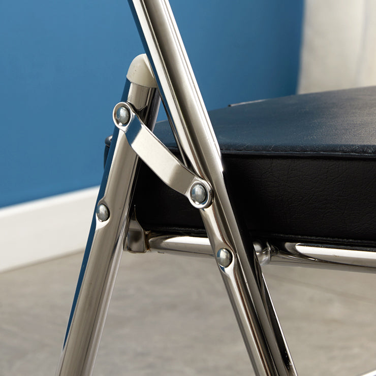 Silla lateral de metal moderna para interiores y exteriores, silla lateral de comedor acolchada sin brazos con respaldo abierto